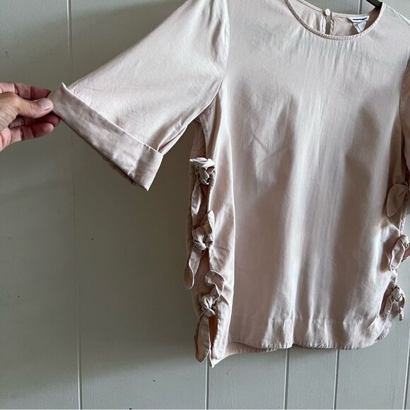 Club Monaco Adeelah Side-tie Pink Top - Picture 5 of 12